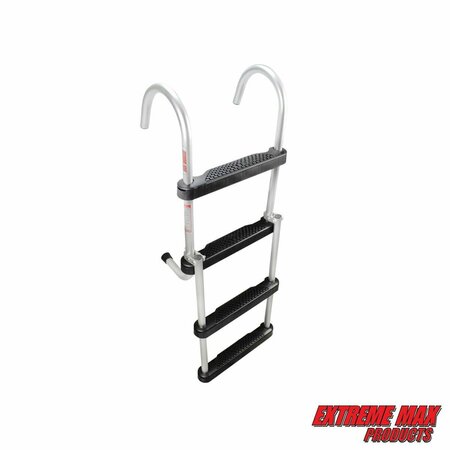 EXTREME MAX Extreme Max 3005.4086 Folding 4-Step Pontoon Ladder 3005.4086